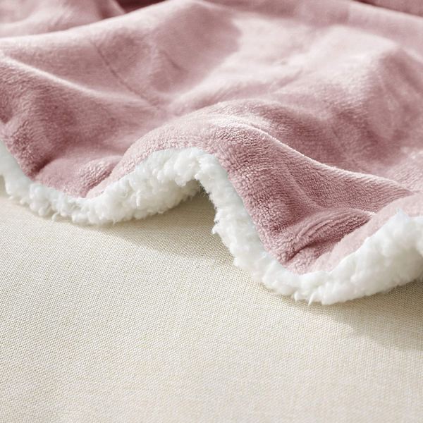 Sofffilt - Mjuk, varm 3D Jacquard Dekorativ filt - Mysig, fluffig, fluffig, rosa sängfilt, soffa, 130 * 180 cm