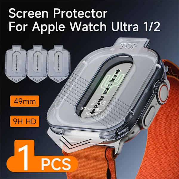 9H högupplöst härdat glas för smart klocka skärmskydd för Apple Watch Ultra 2 49mm