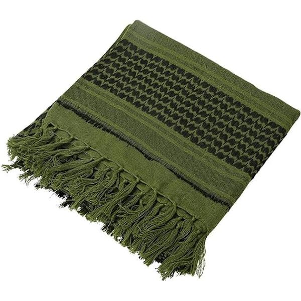 Military Shemagh Tactical Desert Skjerf / 100% Bomull, Keffiyeh Skjerf Wrap for Menn og Kvinner