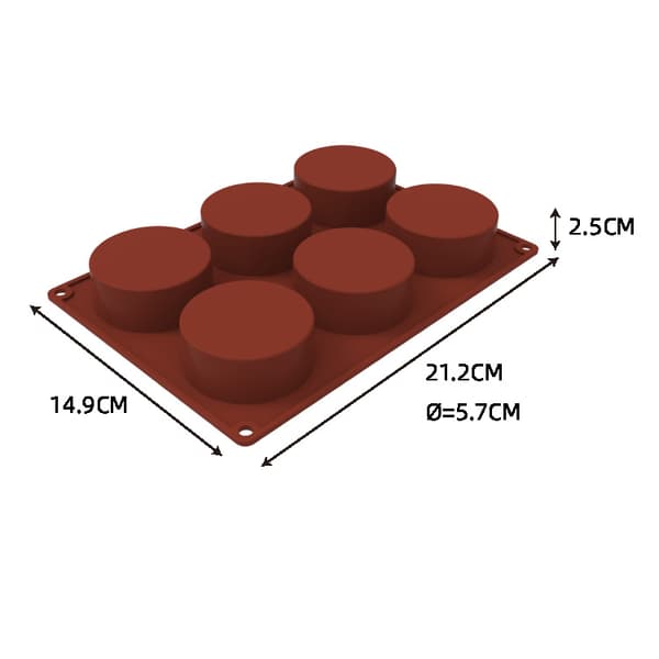 2 stk Chokoladeform Cylindrisk Silikonkage DIY Form