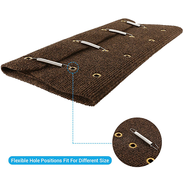 3-delad RV Step Matta för utomhuscamper Step Cover 22" Surround Radie Matta RV Tillbehör (brun)