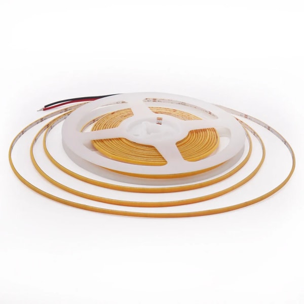 2,7 mm ultratunn COB LED Strip Lights 400LEDs / m Flexibel linjär ljustejp Diodband Bakgrundsbelysning  5m 3000K(varmvit)