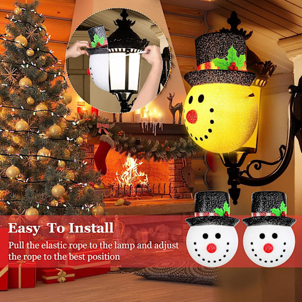 Snowman Christmas veranda lampskärm Snowman utomhus lampskärm Snowman för semester veranda belysning Juldekoration lampskärm Garage, veranda, front doo