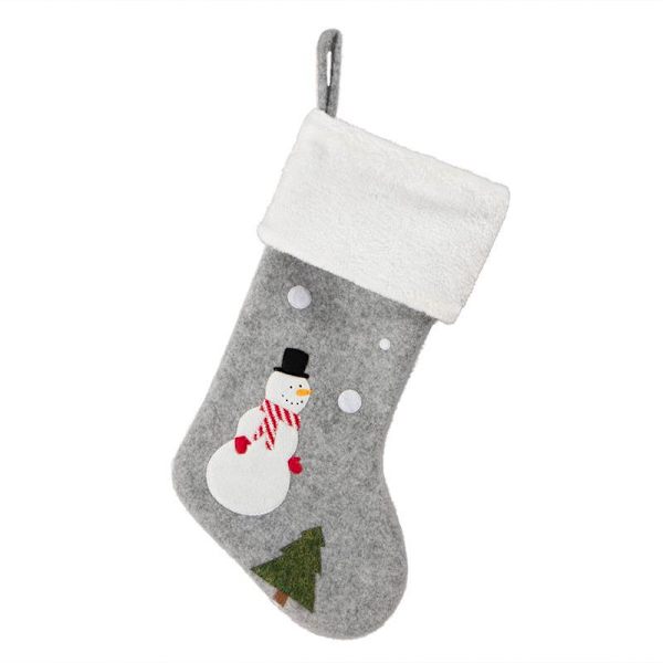 Christmas Snowman Socks Presentpåse Juldekorationer Godispåse