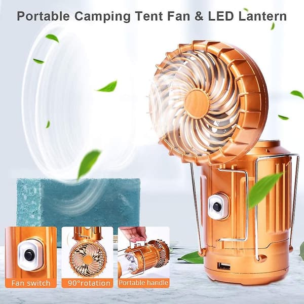 LED camping ventilator til campinglys Bærbare teltventilatorer Camping LED lys