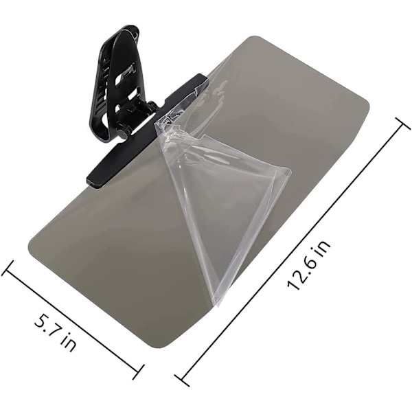 2ST Car Sun Shade Extender, 12,6"*5,7" Car Sun Shade Extender, Transparent justerbar solskyddsbländskydd.