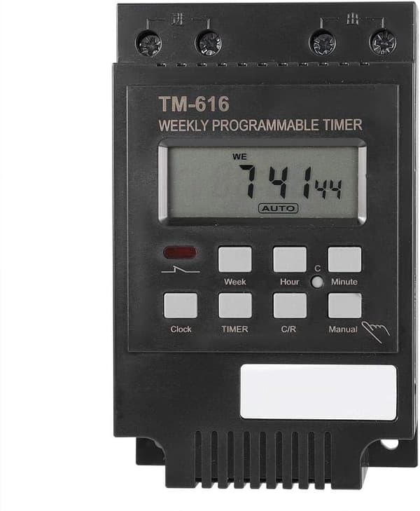220V Digital Ukesprogrammerer Timer Bryter Energisparer Elektrisk Bryter for Lamper Husholdningsapparater