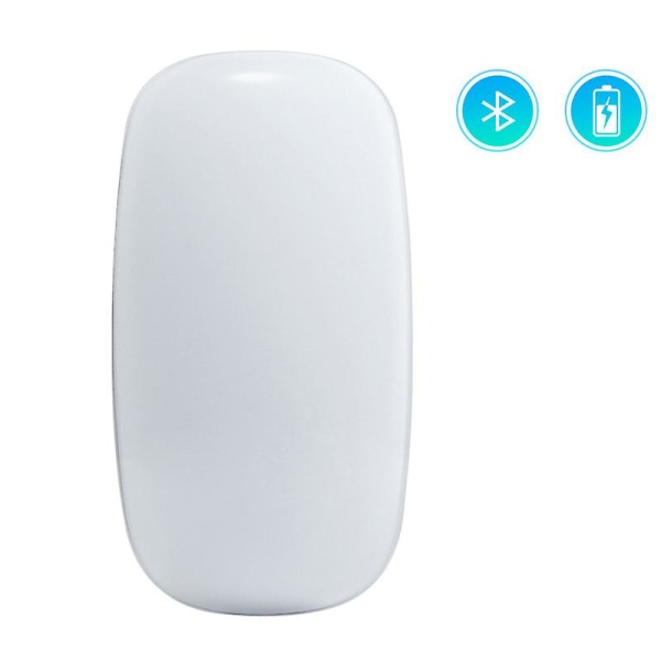 Uppladdningsbar Bluetooth -mus Ultratunn bärbar mus för Mac-dator (vit)