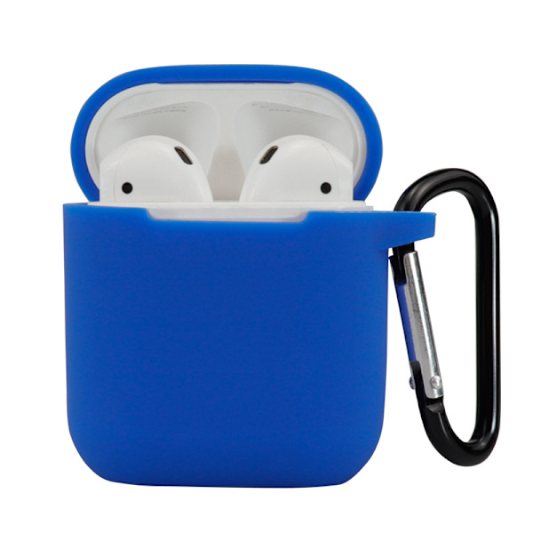 Airpods Etui Beskyttelsesetui Kompatibelt med AirPods 2 & 1, AirPods 2 & 1 Etui Silikoneetui [Synlig LED-indikator] [Understøtter Trådløs Opladning