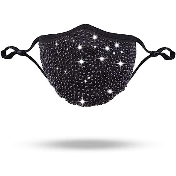 Halloween Masquerade Mask för kvinnor - Rhinestone Masquerade Mask B
