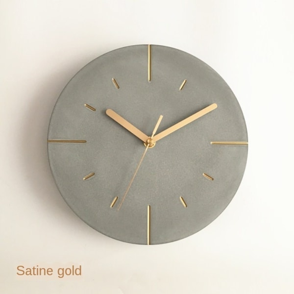 Nordic Industrial Style Cement Väggklocka Modern Creative Silent Clocks Väggdekor Klocka Watch Vardagsrum Reloj Present