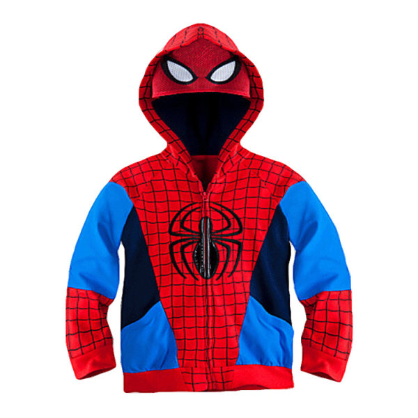 Barn Pojkar Superhjältar Spider-man Hooded Sweatshirt Zip Hooded Jacket Top spiderman 110