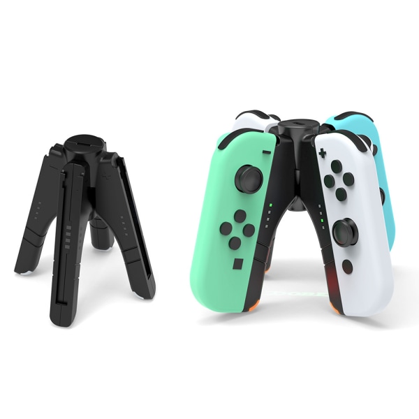 Switch OLED Venstre og Høyre Håndtak Fire-i-Én Lader Joycon Lite Håndtak Fire-Lader Lader TNS-1180 (1 Pakke)