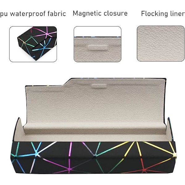Dazzling Lattice Case, Portabelt case, Modeglasögon Hårt Case, Unisex