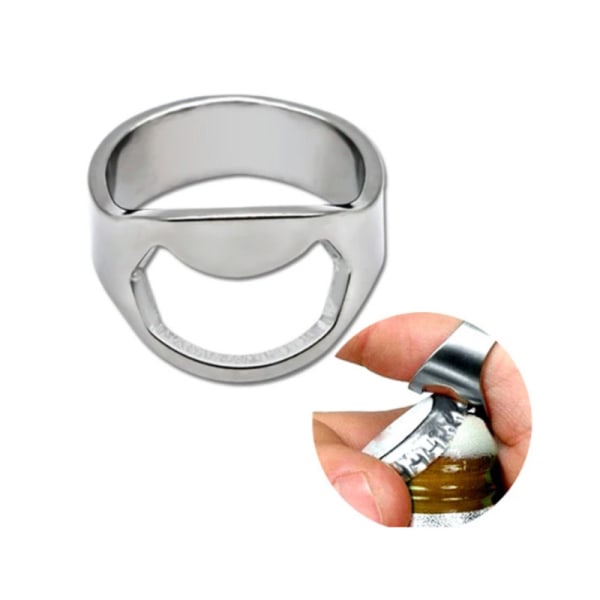 4st 22mm Flasköppnare Ring Lättvikts Rostfritt Stål