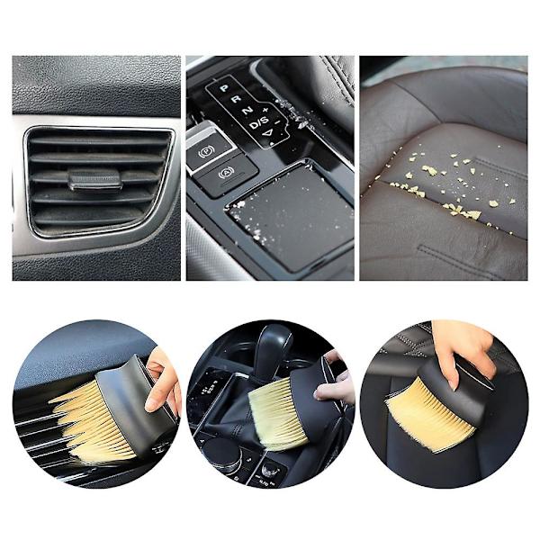 2ST Bildammborste Rengöring Duster Mjuka borst Dashboardverktyg för instrumentbräda