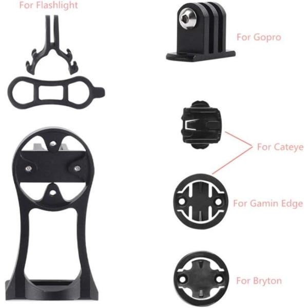 MTB Road Bike Cykelstyre Förlängningsfäste Cykeldatorfäste Hållare för Garmin Edge/Bryton Rider/CatEye