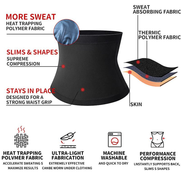 Magreducerare för män Bastu Body Shaper Trainer Korsett L/XL L/XL