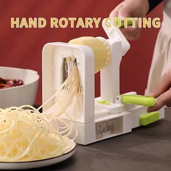 Spiralizer 5-blad Vegetabilisk SpiralizerVikbar Spiral Slicer Zucchini Noodle VeggiePasta spaghetti Maker