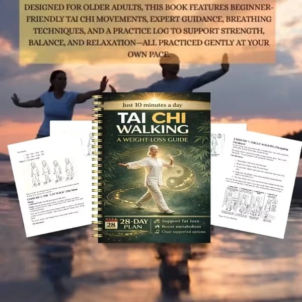 Tai Chi Walking Weight Loss Method for Seniors: 28-Day Sequential Exercise Plan with Chair-Supported Walking Suitable for Joint-Friendly Low-Intensity Workouts （A）