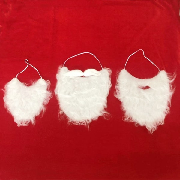 3st julskägg Tre flanellöppna skägg/åtta teckens skägg/barn Hus kan fixas tomteskäggmask