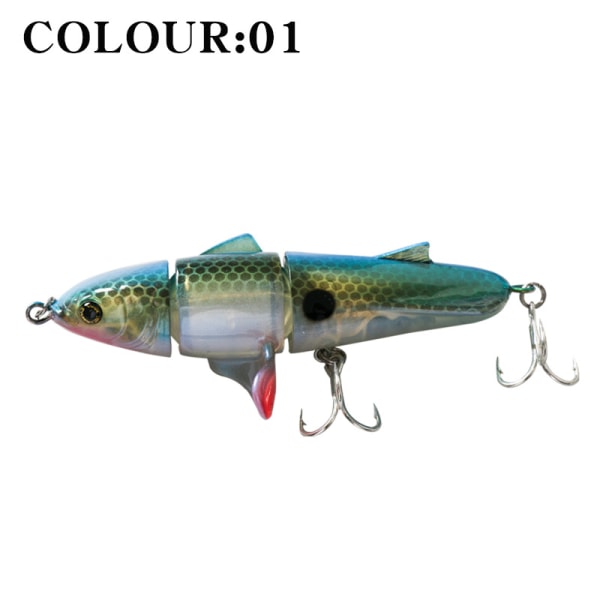 Tracteur de surface à trois sections à hélice leurre dur 11cm/24g crayon flottant en plastique luya bionic leurres (5 stycken)