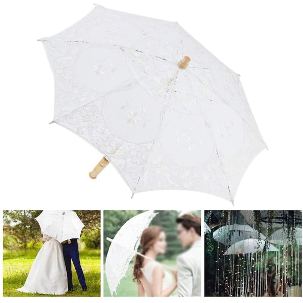Bröllop paraply, mini spets paraply Bröllop parasoll parasoll