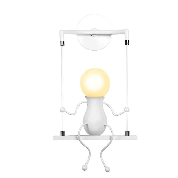Humanoid Creative Vägglampa Modern Led vit Enkel Ljus Vägglampa