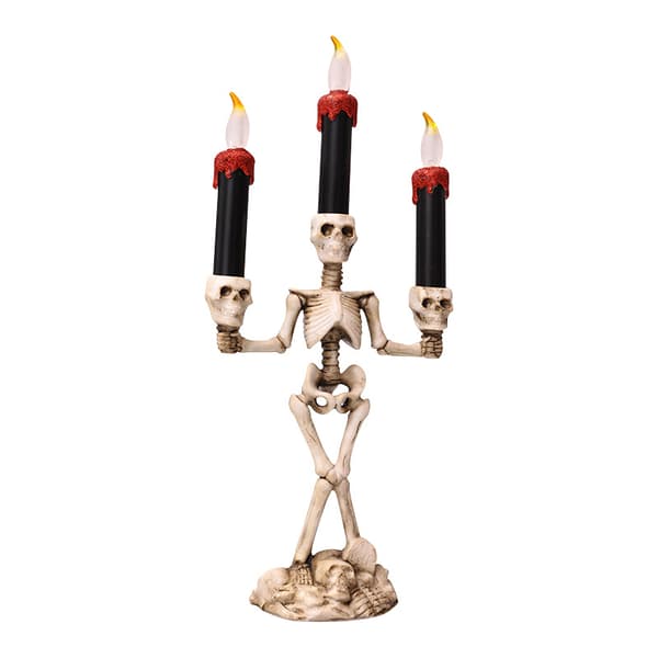 Halloween skelett tre ljus dekoration elektronisk lysande