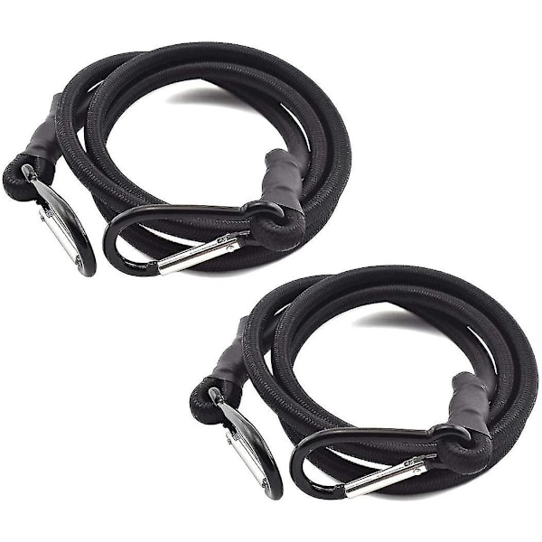 2-pack 40 tum/1 meter bungee-snöre med karbinhake, överlägsen latex för tunga remmar Starkt elastiskt rep