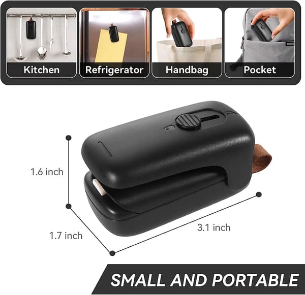 Bärbar Snabbförslutare för Hemmet, Liten Express Matförpackningspåse Mini