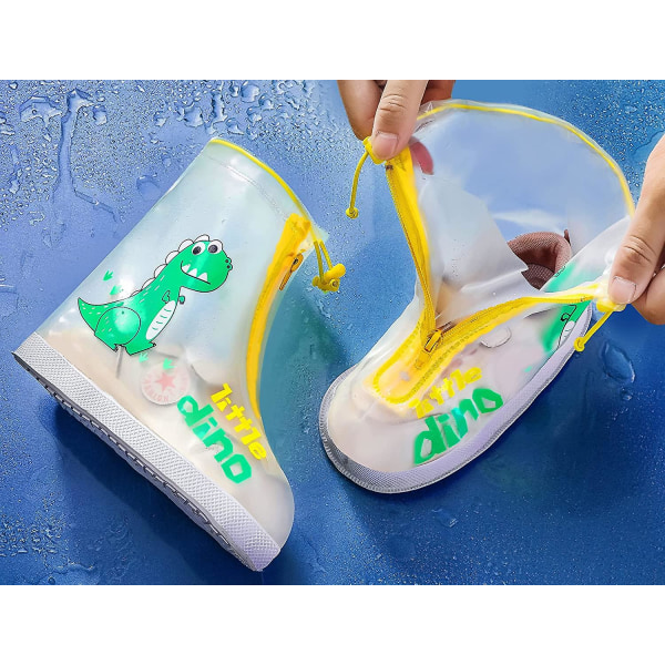 återanvändbara skoöverdrag för barn Vattentäta lätta halkfria skoöverdrag för cykling, regn och snö på leriga vägar, storlek XL