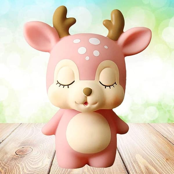 Sparbössa Älg Barn Pengar Sparbössa Sparbössa Låda Skrivbordsdekorationer (Rosa)