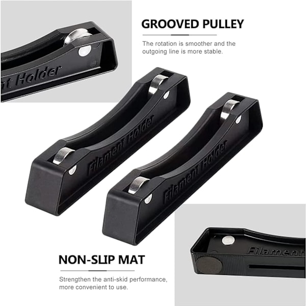 Filament Spoleholder 3D Printer Filament Holder 3D Printmaterialer Tilbehør Til Pla Abs Nylon Træ TPU Andre 3D Printmaterialer Sort