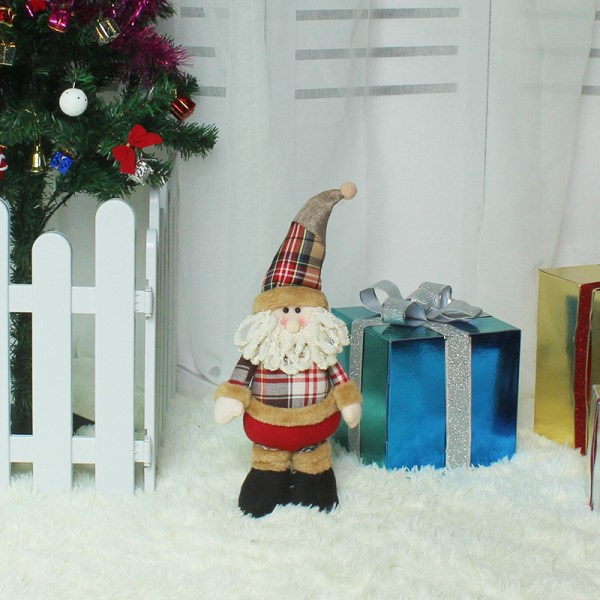 Juldekorativa trädörrskyltupphängningar festlig dörrhängande krans (Elk)