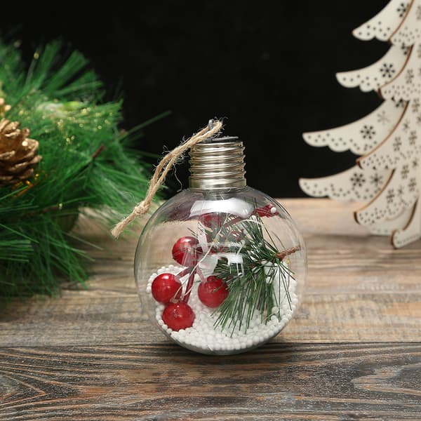 Jul LED Transparent Julkula Julgranshänge Glödande