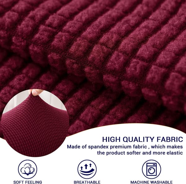 Stretcharmstödsöverdrag Spandex armöverdrag för stolar Soffa Soffa Fåtölj Överdrag för vilstolssoffa med vridstift 2st (vin)