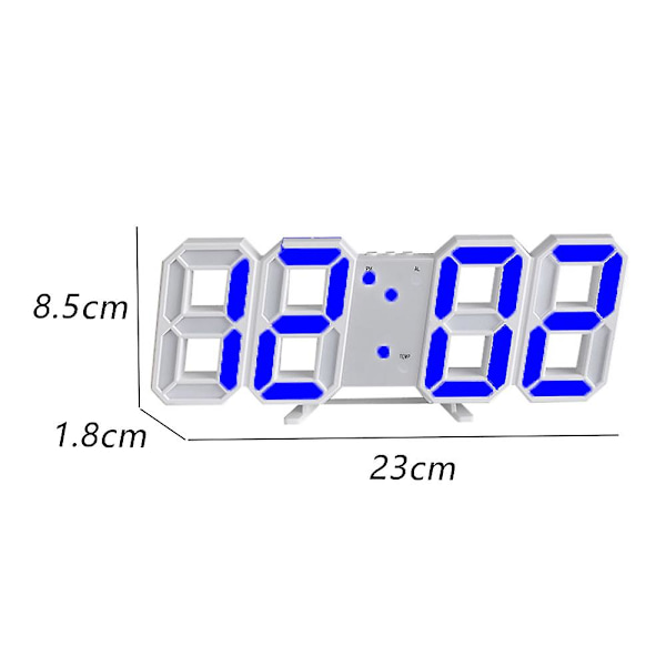 Intelligent 3D Digital Väckarklocka Blue