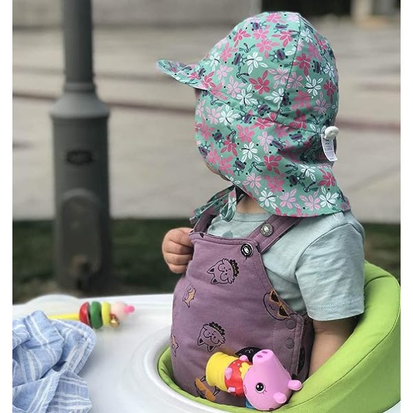 Baby Barn Solhatt UV50+ Skydd Sommarfiske Strandhattar Vikbar cap med justerbar hakrem Snabbtorkande cap 3-18 månader