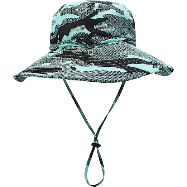 Unisex hopfällbar solhatt Kamouflage med bred brätte sommarhatt UPF 50+ Anti UV för män kvinnor