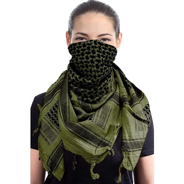 Military Shemagh Tactical Desert Skjerf / 100% Bomull, Keffiyeh Skjerf Wrap for Menn og Kvinner