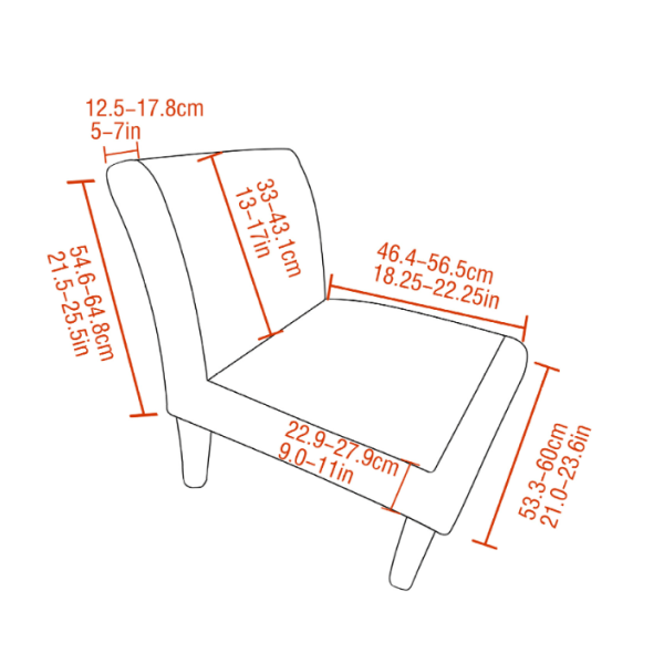 Armless Chair Cover Avtagbar Armless Chair Cover Tvättbar Armle