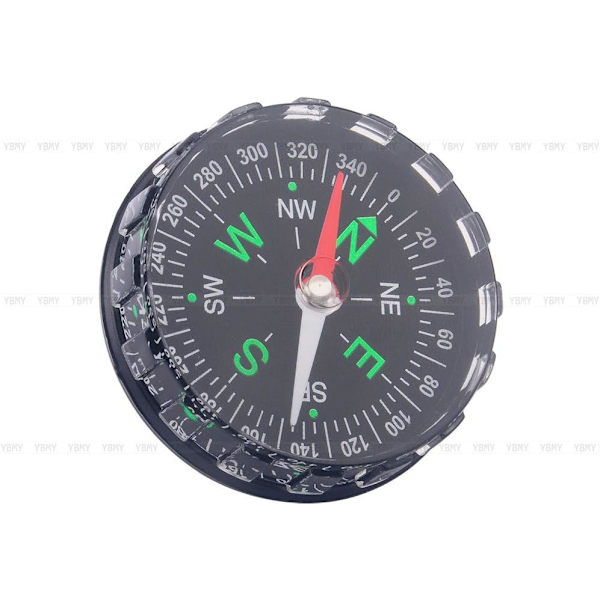 Mini Pocket Compass, Professionell Survival Compass Knop Navigation Tool Ersättningskompass för vandring Camping Båtliv