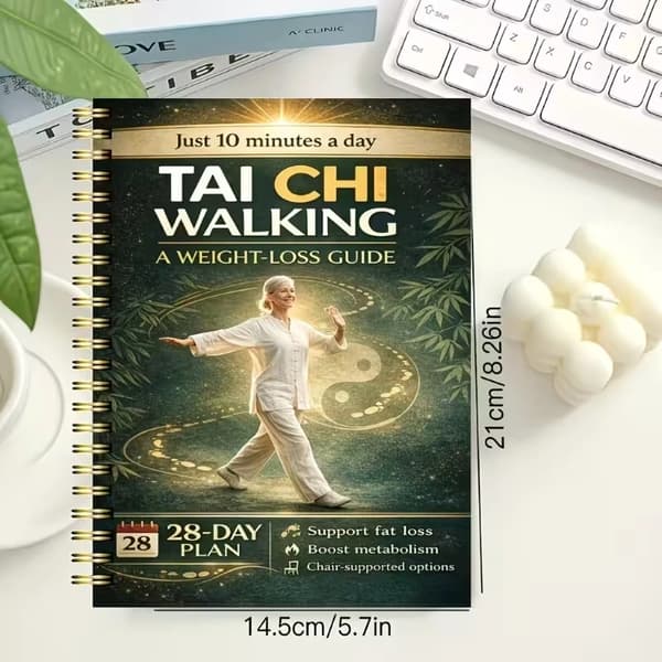 Tai Chi Walking Weight Loss Method for Seniors: 28-Day Sequential Exercise Plan with Chair-Supported Walking Suitable for Joint-Friendly Low-Intensity Workouts （A）