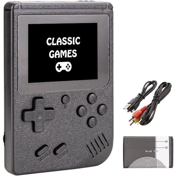 Indbygget 400 klassiske spil Retro videospilkonsol børnegave svart