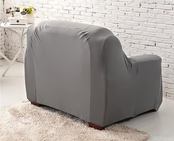 2-sits stretchig cover med armstöd, cover (grå, 2-sits)