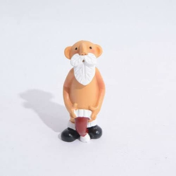 2-delade SET 5CM Juldekorationer Stygg tomte prydnad Julgran hängande prydnader Naken tomte Rolig julfest dekoration Hemlig tomtepresent