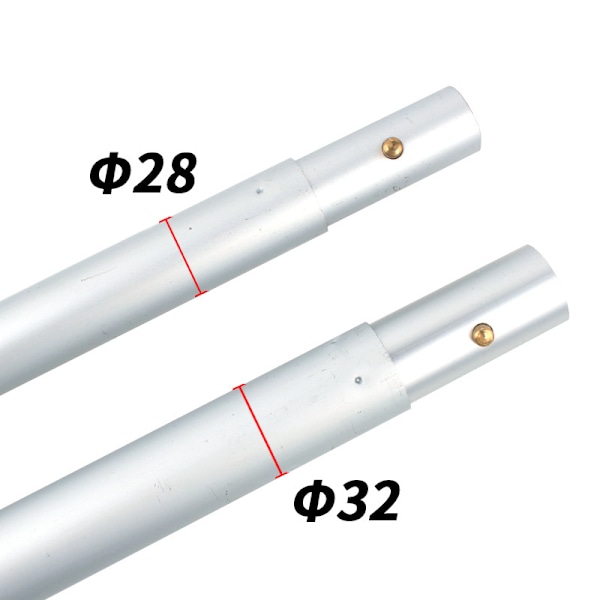 Udendørs stor baldakin stang 32mm tyk støttestang aluminiumslegering teltstang 4 sektion markise dørstang stativ