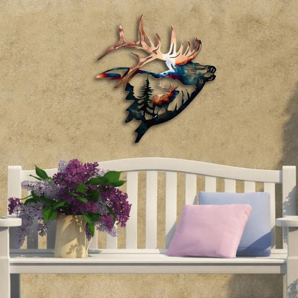 1st rustik metall älg/anka väggdekorationer lodge jakt de