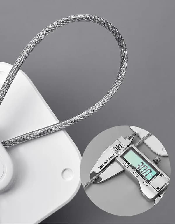 2 Pcs Baby Barnsäkerhetslås Fönster Kylskåp Öppning Säkerhetskabel Dörrlås För Barn Säkerhetsskydd Barnsäkerhet white